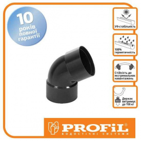 Колено двухрострубное Profil 75 графитовое