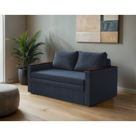 Диван-трансформер Tobi Sho Kubus-120 м'який для вітальні велюр Mars Синій/10, 1600х800х1000 мм