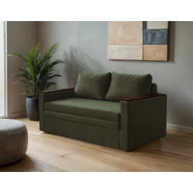 Диван-трансформер Tobi Sho Kubus-120 м'який для вітальні велюр Mars Оливковий/07, 1600х800х1000 мм