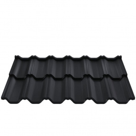 Модульная металлочерепица ГРАДО 0,45 RAL 9005m Арт.202236 202054, Suzhou, Глибокий чорний, Китай
