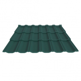 Металлочерепица ГРАДО 0,45 RAL 3005 Арт.201287-3005 201287-6005, RAL 6005 (Зеленый мох)