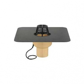 Кровельная воронка из полиуретана SitaTrendy вертикальная, с ПВХ-фартуком и системой обогрева (диаметр 75 мм)