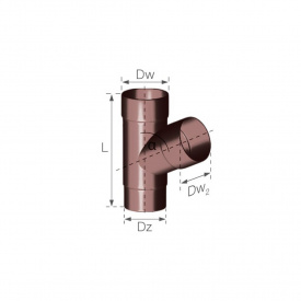 Тройник водосточной трубы 125/90мм Gamrat Коричневый Арт.209025