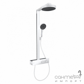 Душевая стойка со смесителем-термостатом Hansgrohe Rainfinity 250 1jet EcoSmart 28742700 матовый белый