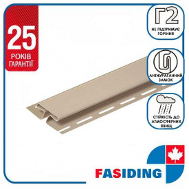 Планка FaSiding "соединительная" "Греческий орех" Т-18. 3.05м