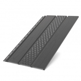 Панель софита перфорированная графит BRYZA 0,92 м.кв