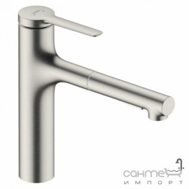 Смеситель для кухни с вытяжным изливом Hansgrohe Zesis M33 KM 160 2j sBox 74823800 нержавеющая сталь