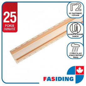 Планка FaSiding "внутренний угол" "Миндаль" Т-13. 3.05м