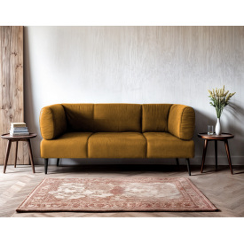 Диван с подлокотниками Tobi Sho Бенно-1 офисный с конусной ногой 1500х720х750 велюр Emilia 48 GOLD