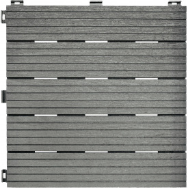 Декоративное покрытие Multy Home Cosmopolitan, рифленое, 30х30см, светло-серый, уп.6 шт.