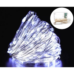 Гирлянда Нить Led 100 проволока 10 м Белый 1 режим USB + батарейка Decorative Light 218-21528273 Володарск-Волынский