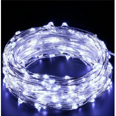 Гирлянда Нить Led 100 проволока 10 м Белый 1 режим USB + батарейка Decorative Light 218-21528273 Володарск-Волынский