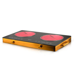Инфракрасная настольная плита RAF R.8088 2 конфорки 4800W Black (3_02408) Суми