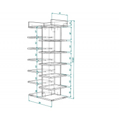 Полка для обуви Art in Head Light 317x1117x500 Белый бриллиант (LT05010000000) Вільнянськ