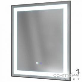 Прямоугольное зеркало в раме, с LED-подсветкой и подогревом Mirater LED 4 600x800