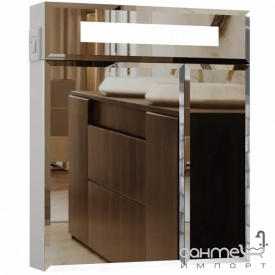 Зеркальный шкафчик с подсветкой Mirater Смайл 60 белый, правый