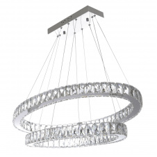 Люстра Brille Хрустальные кольца LED 96W Хром