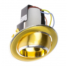 Поворотный точечный светильник Brille 60W RO-50 Латунь 161256