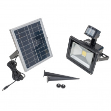 Прожектор на солнечной батарее Brille LED IP65 20W HL-42 Черный 32-571