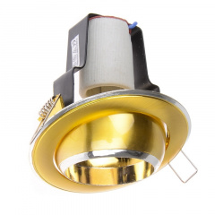 Поворотный точечный светильник Brille 60W RO-50 Латунь 161254 Кам'янське