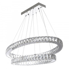 Люстра Brille Хрустальные кольца LED 96W Хром Шостка