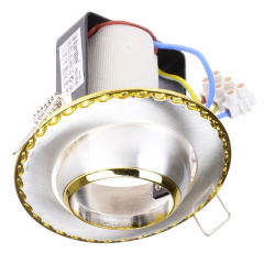 Поворотный точечный светильник Brille 60W RO-39 Хром 161310 Шостка