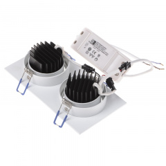 Светильник потолочный led встроенный Brille 10W LED-173 Белый Золотоноша