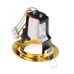 Поворотный точечный светильник Brille 60W RO-50 Латунь 161302 Дзензелевка