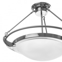 Люстра потолочная Brille 60W E27 Хром Сарни