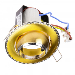Поворотный точечный светильник Brille 60W RO-39 Латунь 161311 Кривий Ріг