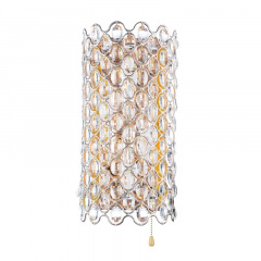 Бра LED хрустальное с выключателем Дворцовый Brille 40W BCL-488 Золотистый Тернопіль