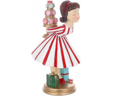 Новогодняя фигурка Girl with macarons 9х15 см Разноцветный BonaDi DP232139