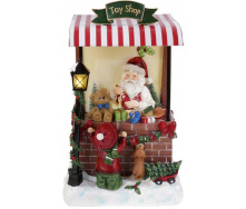 Композиция новогодняя Santaapos Toy Shop с LED подсветкой полистоун Bona DP69434