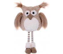 Декоративная игрушка Owl 52 см Коричнево-белый BonaDi DP232224