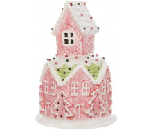 Светодиодная елочная игрушка BonaDi Marshmallow House 11.5х17 см Разноцветный DP232307