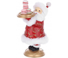 Новогодняя фигурка Santa with macarons 11х16 см Разноцветный BonaDi DP232257