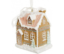 Елочные игрушки набор BonaDi Gingerbread house 8х6х10 см Разноцветный 6 шт DP232302