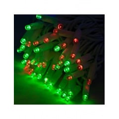 Светодиодная гирлянда нить уличная Led (2089) на 80 Bicolor светодиодов электрическая 1 режим 8 м на зеленом проводе Разноцветный Южноукраїнськ