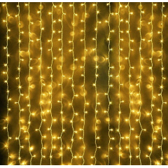 Гирлянда штора FMA Водопад 3х2 м 400 LED Золотистый (1312887855) Кременец