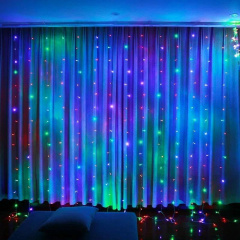 Гирлянда штора FMA Водопад 3х2 м 400 LED Мультиколор (1544870759) Орехов