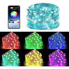Светодиодная гирлянда Meiq-IT 100 LED RGB 10 м USB Bluetooth управление с телефона Братське