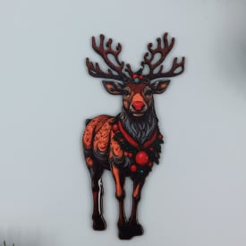 Деревянная эко-игрушка с крючками на елку Luxyart Олень 14 см (DN-741)