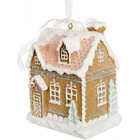 Елочные игрушки набор BonaDi Gingerbread house 8х6х10 см Разноцветный 6 шт DP232302