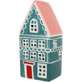Светодиодный домик BonaDi Town 9х7.3х20 см Розово-бирюзовый DP232157