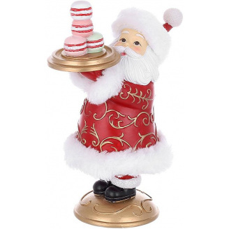 Новогодняя фигурка Santa with macarons 11х16 см Разноцветный BonaDi DP232257