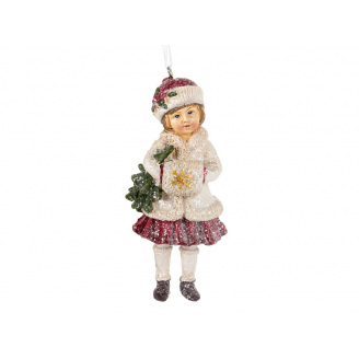 Елочная фигурка Christmas Girl с муфточкой Lefard AL186504