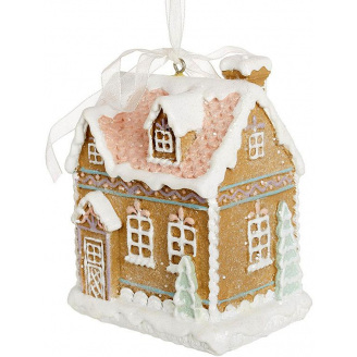 Елочные игрушки набор BonaDi Gingerbread house 8х6х10 см Разноцветный 6 шт DP232302