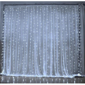 Гирлянда штора занавес FMA Водопад 3х3 м 280 LED 3D Белый (1310152005)
