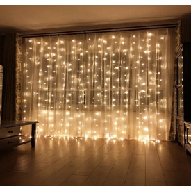 Гирлянда штора FMA Водопад 240 led 3D 3х2 м Теплый белый (1308647641)