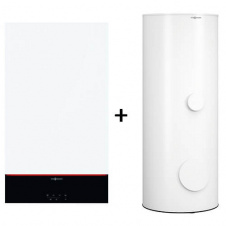 Пакетна пропозиція котел Viessmann Vitodens 100-W B1HF 25 кВт 2-х конт. з бойлером 100л, датчиком та димоходом